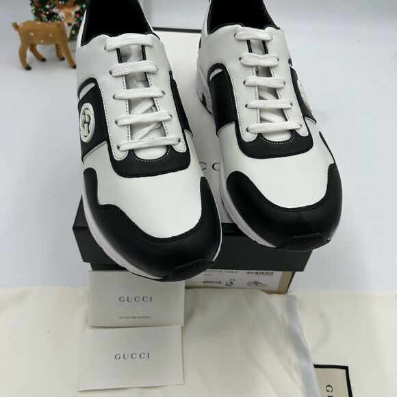 Women’s Gucci interlocking G leather low top sneakers size 39 made in Italy - Picture 6 of 9